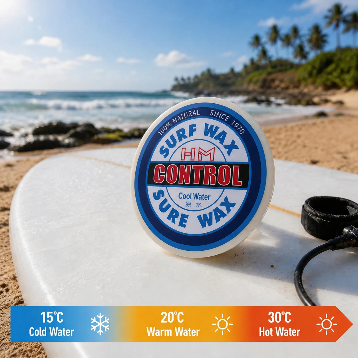 Surfboard Wax Tropical - Lilin Selancar Anti-Selip untuk Air Hangat/Tropis,