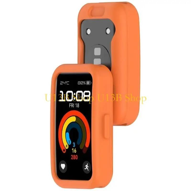 Cubierta protectora caja silicona suave U13B para banda 8/9 Smartwatch Scratch Resistente a mitad carcasa del