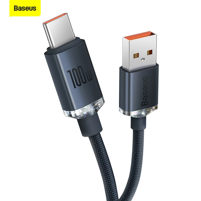 Baseus 100W Fast Charging USB Cable For Honor 50 Pro 66W 6A 40W USB Type C Cable For HUAWEI P50 40 Mate 40 Pro Charger Wire Cord