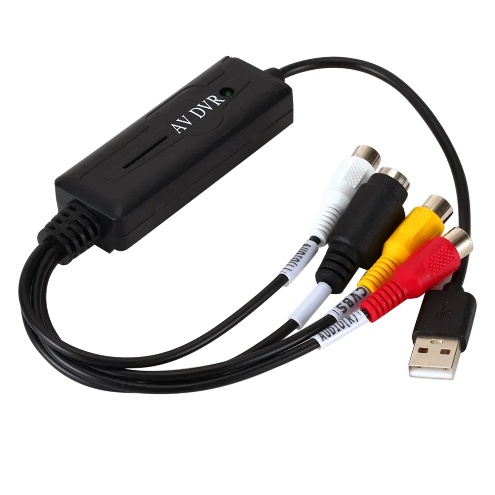 USB 2.0 بطاقة التقاط الفيديو USB الرقمية إلى AV RCA محول محول محمول كابل توصيل الفيديو ل DV/Hi8/VHS TV DVD للمنزل #4