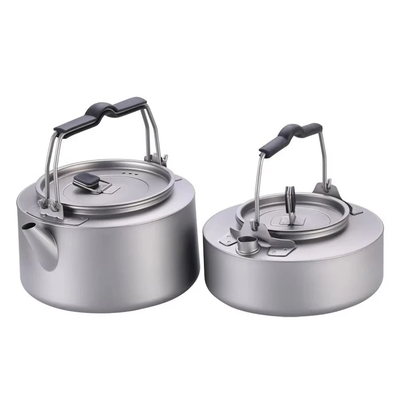 

Titanium 0.6L/1L Portable Outdoor Camping Hiking Coffee Teapot Camping Kettle