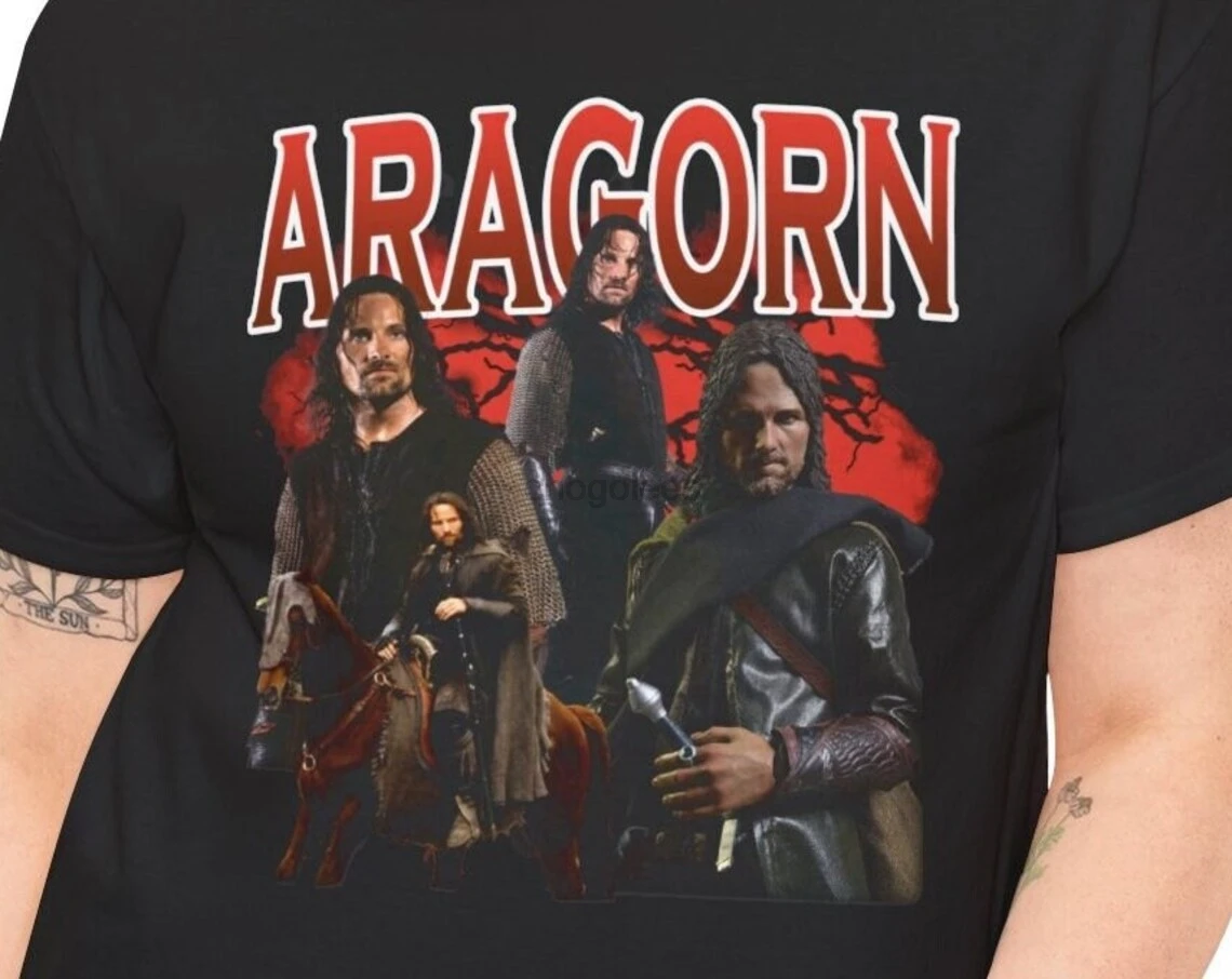 Retro Aragorn Shirt - Vintage Viggo Mortensen Tee - Legolas Cosplay Essential - Unique Gift for Tolkien Fans