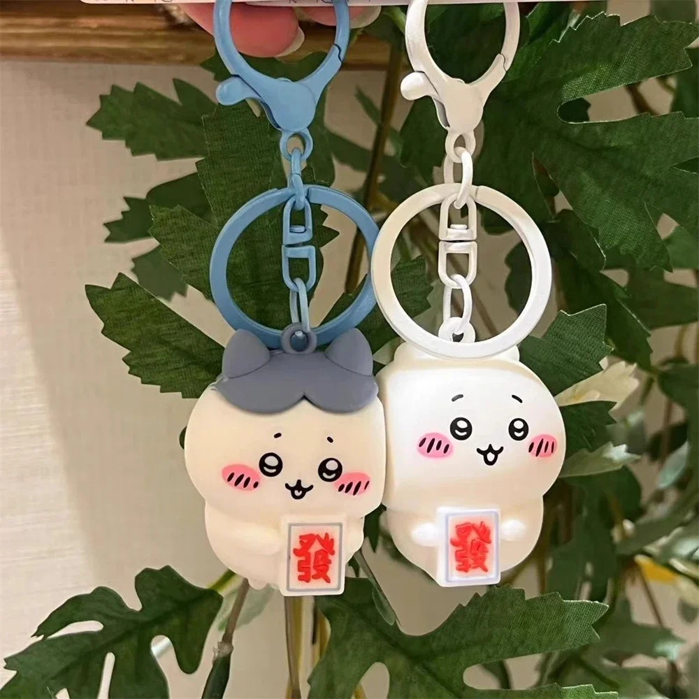 Chiikawa 애니메이션 만화 피규어 귀여운 커플 마그네틱 키 체인 Hachiware 인형 펜던트 열쇠 고리 쥬얼리 2025 어린이를위한 최고의 선물