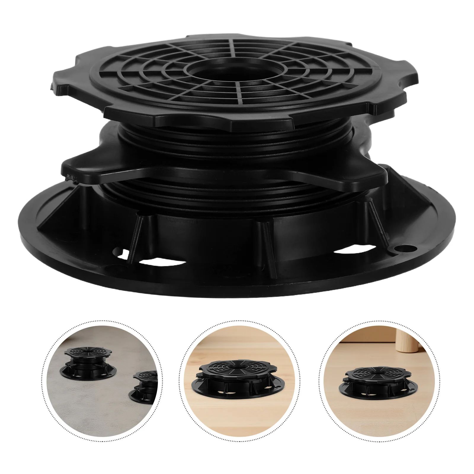 

4Pcs Deck Support Pedestal Adjustable Plastic Floor Riser Brackets for Garden Deck Platform Adjustable Pedestal