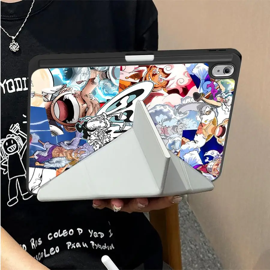 One Pieces Cartoon Tablet Case For Samsung For Galaxy Tab S6 Lite 10.4 inch S7 FE S8 A11 Plus S9+ S9 FE S7+ S8+ 12.4 inch S10