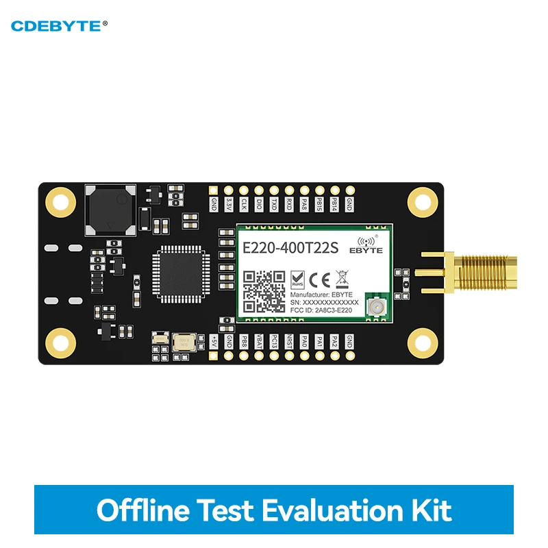 LoRa Offline Test Evaluation Kit OLED Screen RF Transceiver CDEBYTE E220-400TBL-SC Soldered with Module E220-400T22S Test Board