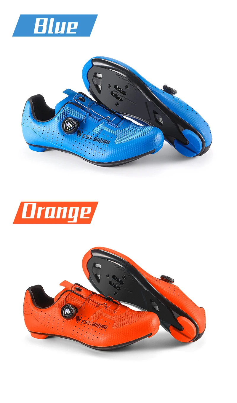 WEST BIKING Fahrradschuhe Herren, selbstsichernde Rennrad- und MTB-Schuhe, Schnellspannknopf, atmungsaktive Nylonsohle, Renn- und Outdoor-Sneaker – Detail 17