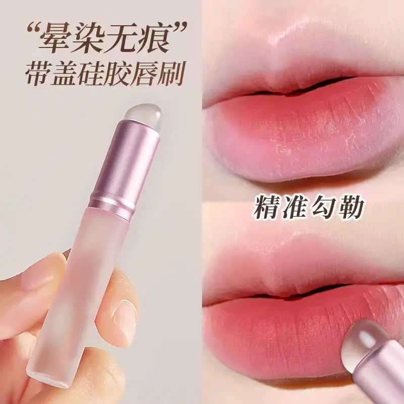 메이크업 브러쉬 Q 엘라스틱 실리콘 립 브러쉬 미니 버전 립 머드 립스틱 브러쉬 컨실러 메이크업 브러쉬 재사용 가능한 립스틱 브러쉬 여성용