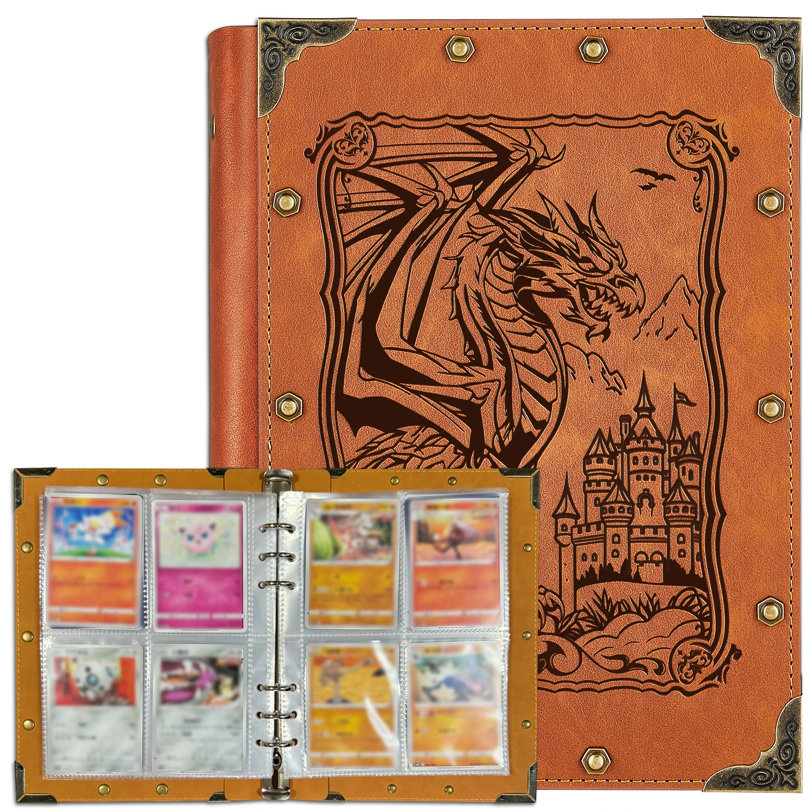 Raccoglitore di carte a 4 tasche, raccoglitore di raccolta a 240 tasche, Album di carte da collezione, cartella di carte per MTG,TCG, carte sportive, carte da gioco