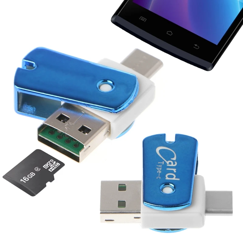 USB 3.1 Type C Multi-Card Reader High-speed Docking Station Powered by USB