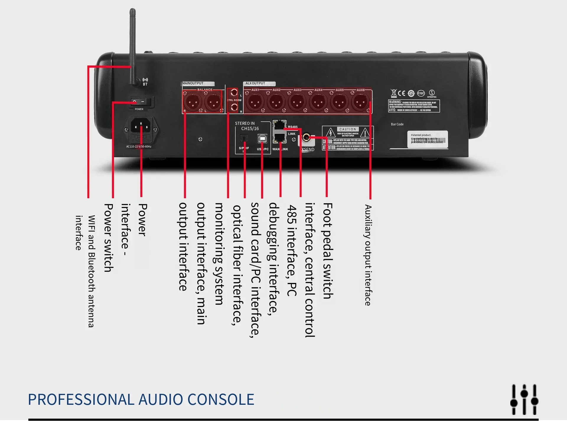 Mezclador TITumnnI Digital 16 canales Wifi Bluetooth Dual Dsp montaje en rack mezclador De Audio consola mezcladora Digital Software sistema De sonido