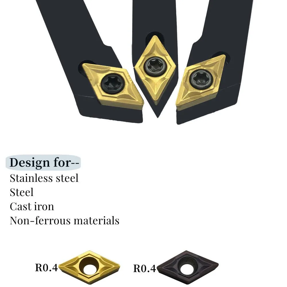 Turning Tool Holders SDJCR0808H07 + SDJCL0808H07 + SDNCN0808H07 CNC Lather Tools with 10pcs DCMT070204 DCMT21.51 inserts