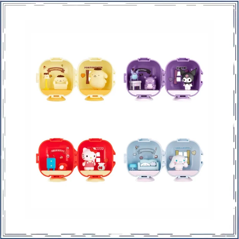 

Hello Kitty Pompompurin Gashapon, украшение для моделирования домика, миниатюрзация, милые подарки на день защиты детей, экшн-фигурка, модель игрушки