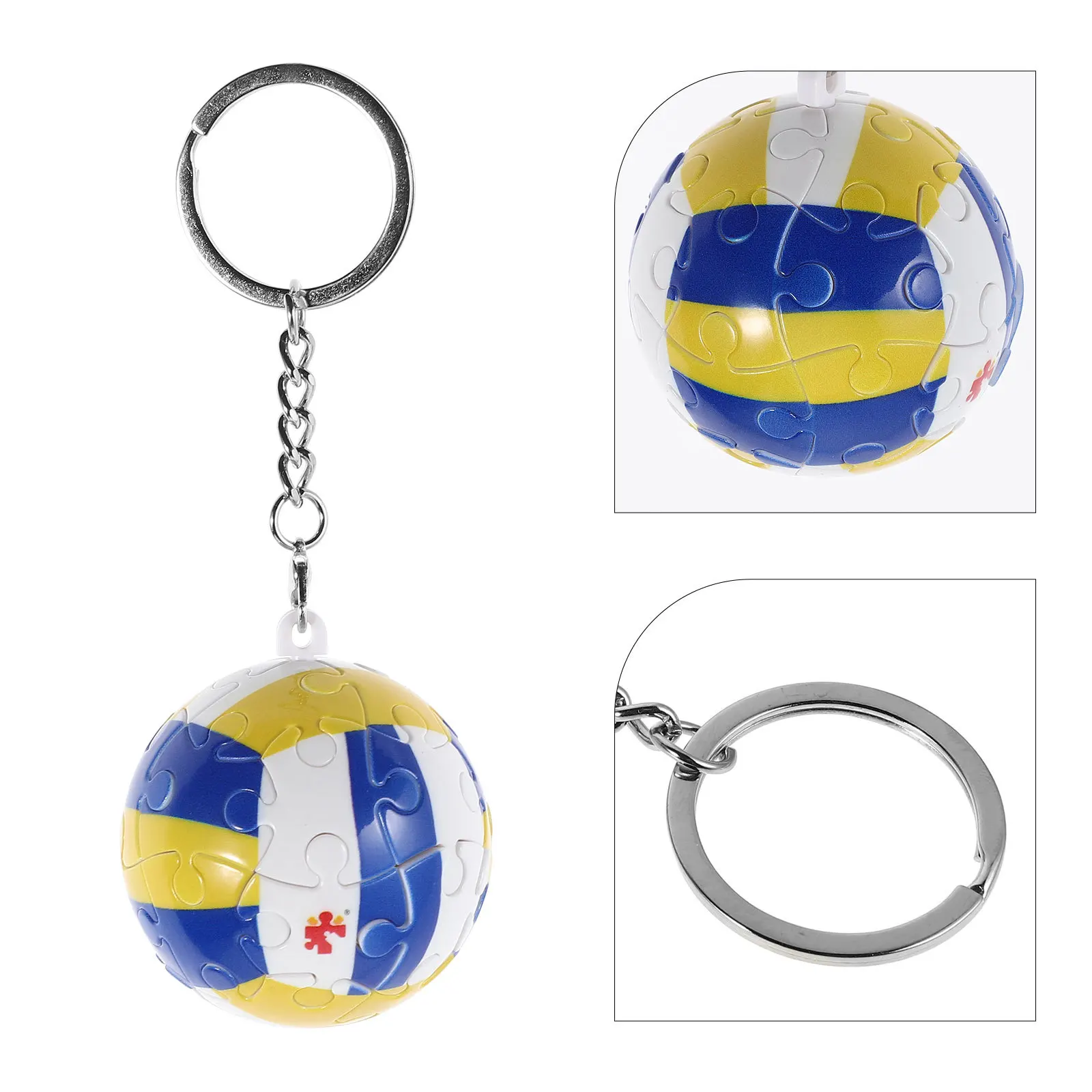 

Volleyball Puzzle Keychain Multi Function Keyring Favors Bag Keychains Backpack for Car Things