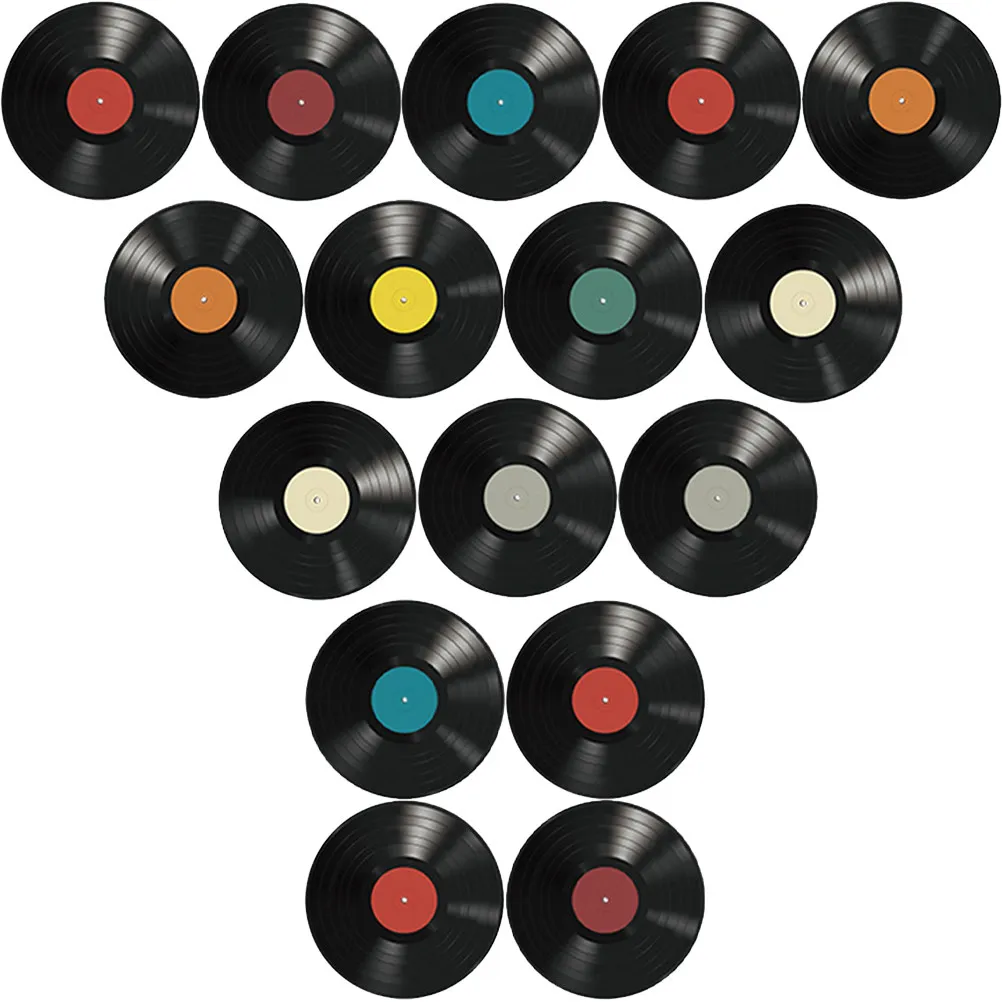 PVC Vintage Record Wall Sticker Black Vinyl Records Decoration Home Bar Retro Wall Decor Disco Party Aesthetic Interior