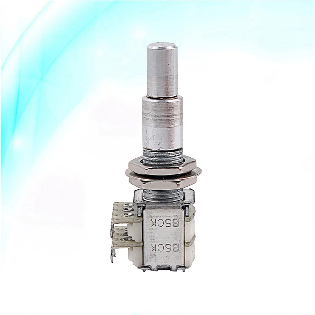 B50K Guitar Bass Pots Stacked Concentric Potentiometer Center Detent PG324 (Silver) Bass Potentiometer