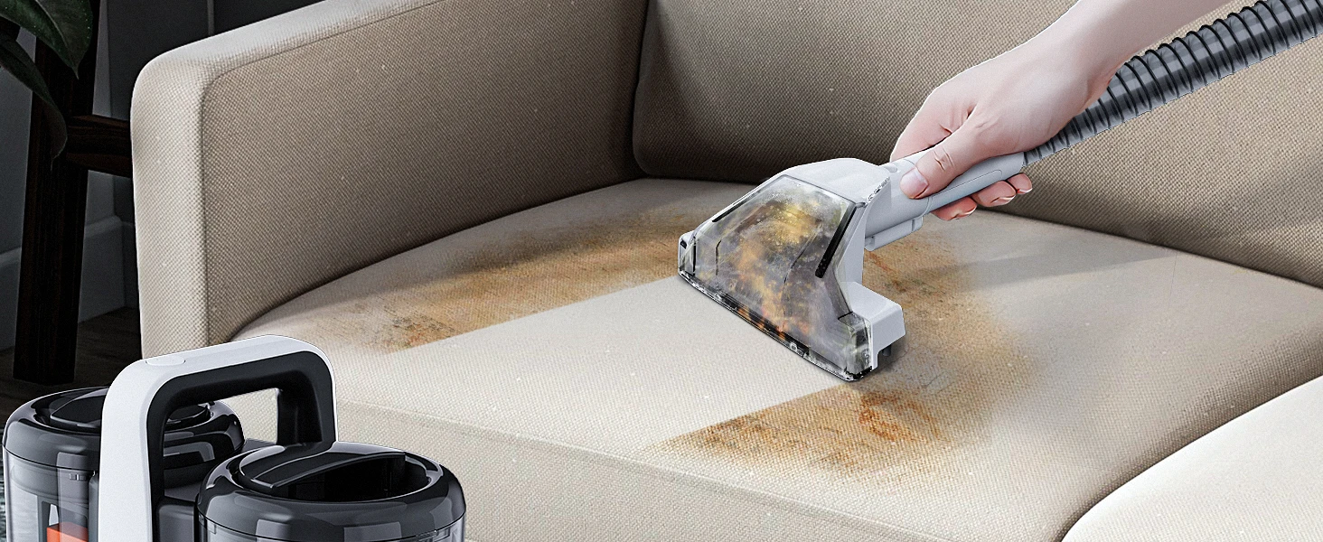OMESER W07 15KPa Tragbare Teppichreinigermaschine 600W Polsterreiniger Haustier Spezialfleckenreiniger Leistungsstark für Sofa Autositz – Detail 6
