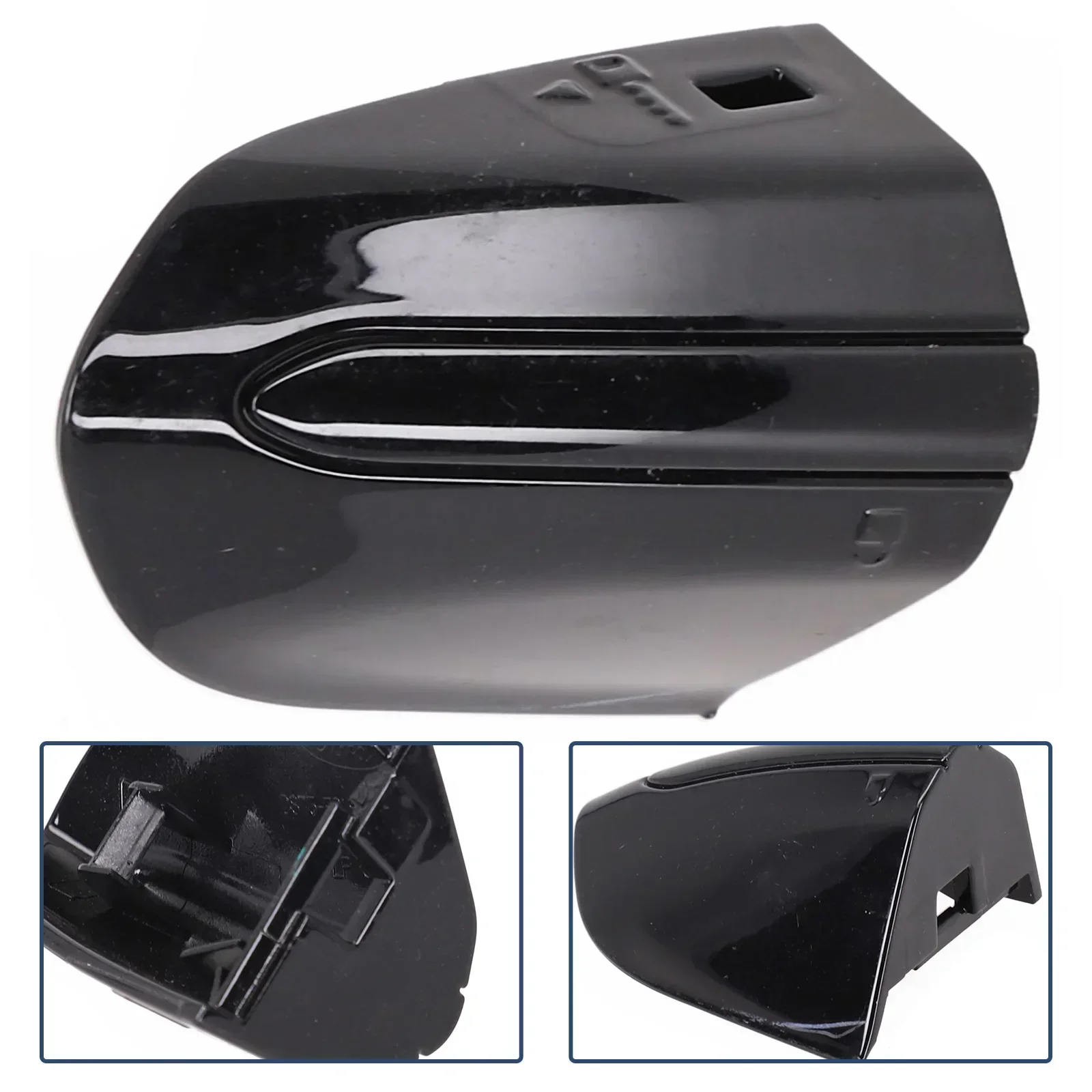 Black Door Handle Cover Door Handle End Cap Direct Replacement Front Placement High Quality Material Left Placement