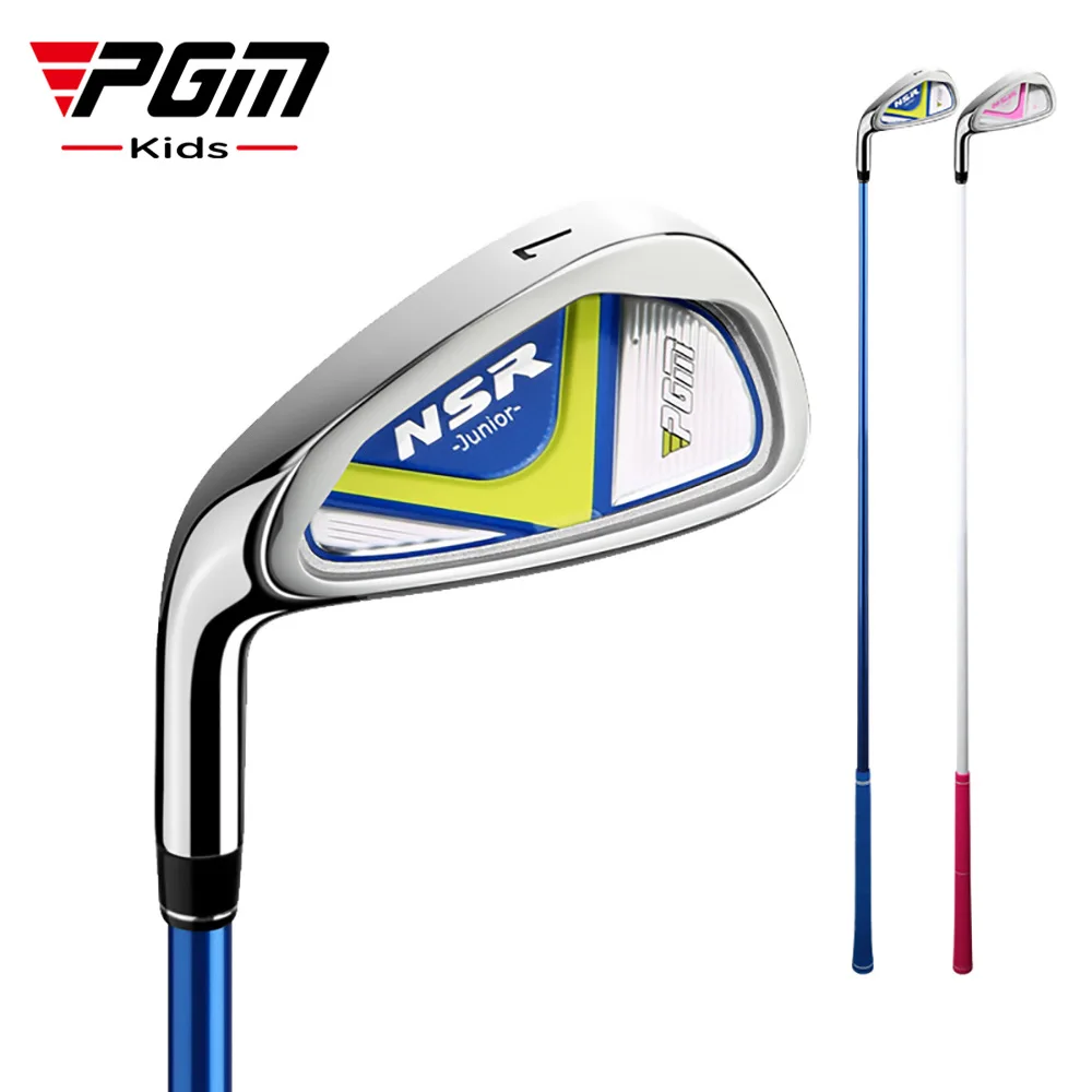 PGM Golf Kids Club Left Right Hand Beginner Practice Rod Boys Girls No. 7 Iron Alloy Head Ultra Light Carbon Shaft JRTiG006