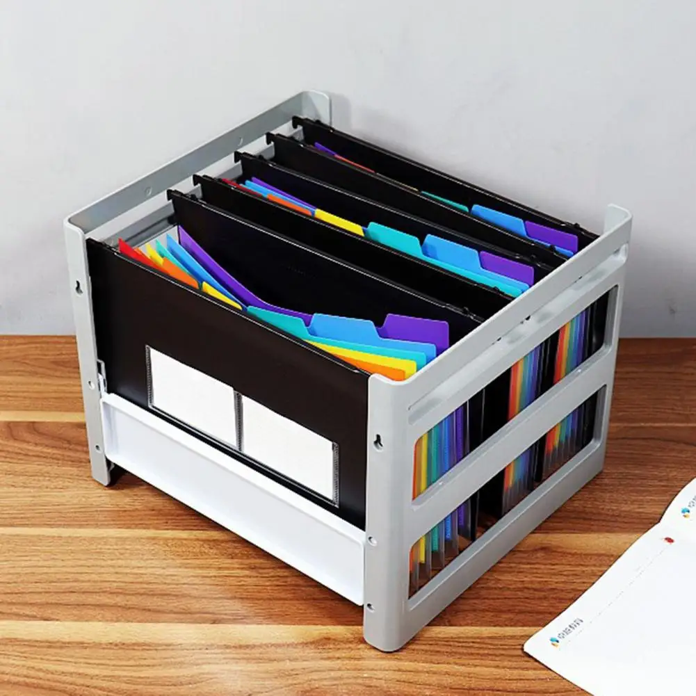 A4 Expandindo Pasta De Arquivo Pendurado, Grande Capacidade, Organizador De Arquivo, Armazenamento De Documentos, Titular, Desktop, Material De Escritório