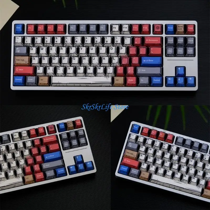 

E65E Graffiti PBT Color Keycaps 151Keys Full Layout Compatible Original Height