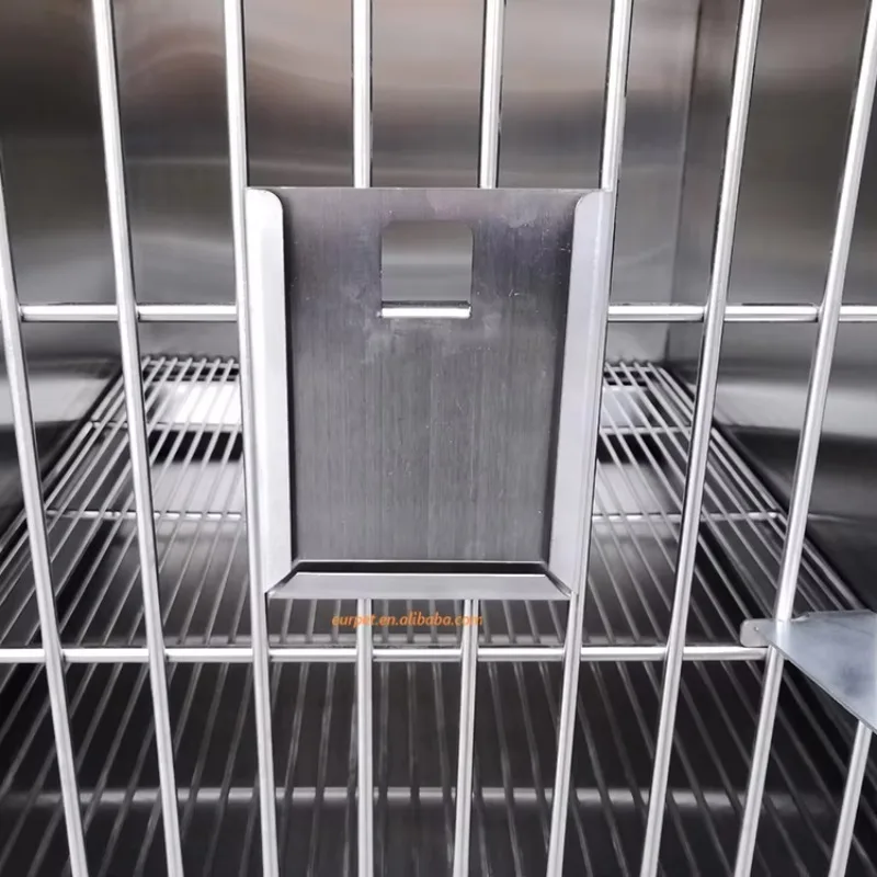 Hondenkennels van roestvrij staal, katten- en konijnenhokken, metalen hondenkooi voor dierenarts, voor dierenbenodigdheden