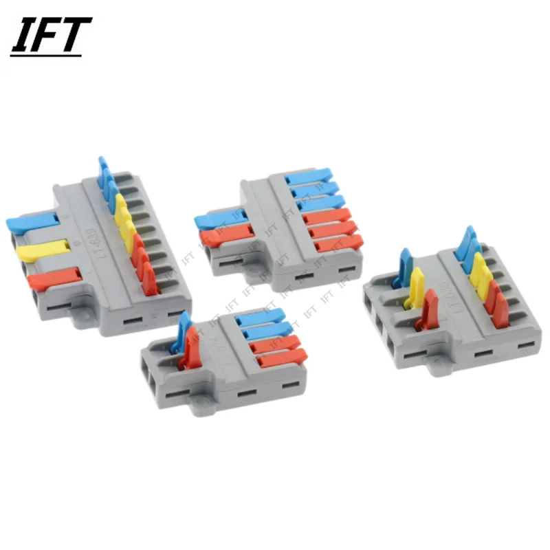 

SPL Electric Multiple Wire Connector 222 Quick Wiring Cable Connector Push-in Conductor Terminal Block 0.5-6.0mm²/20-10AWG