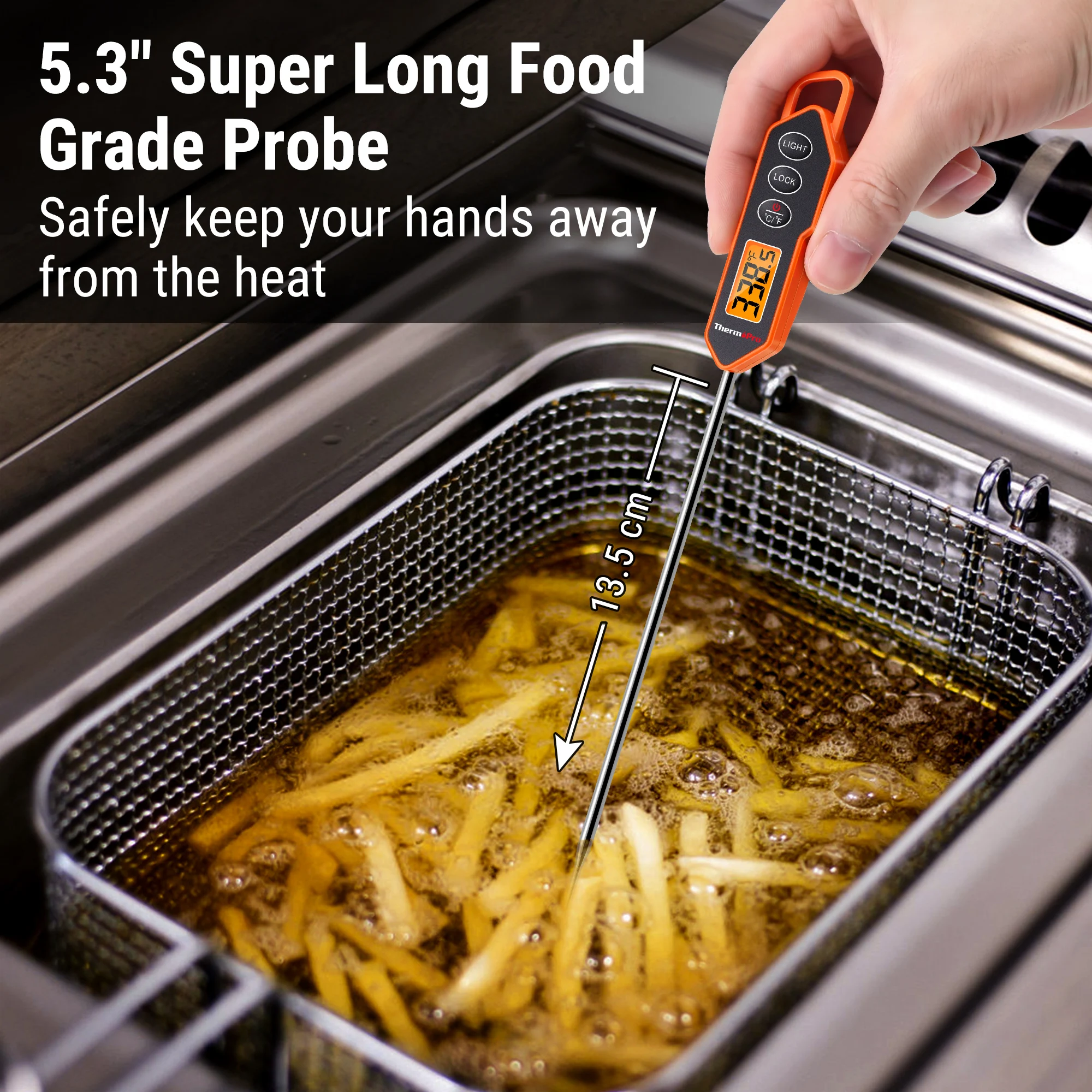 ThermoPro TP01H Цифровой кухонный термометр для мгновенного считывания мяса для гриля и приготовления пищи, подходит для барбекю и пикников на открытом воздухе. ThermoPro TP01H Цифровой кухонный термометр для мгновенного считывания мяса для гриля и приготовления пищи, подходит для барбекю и пикников на открытом воздухе.