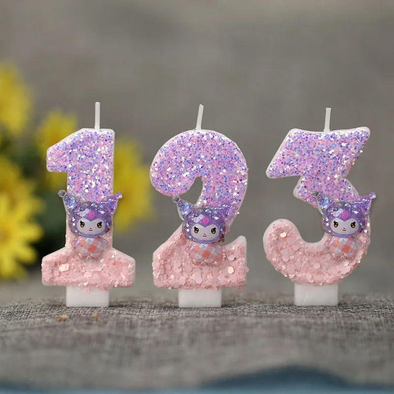 

Creative Kuromi Shaped Candles Handmade Birthday Cake Decoration Cartoon Party Supplies
