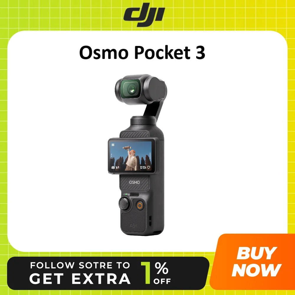 DJI Osmo Pocket 3 Vlogging Camera with 1'' CMOS & 4K/120fps Video 3-Axis Stabilization Fast Focusing Face In Stock