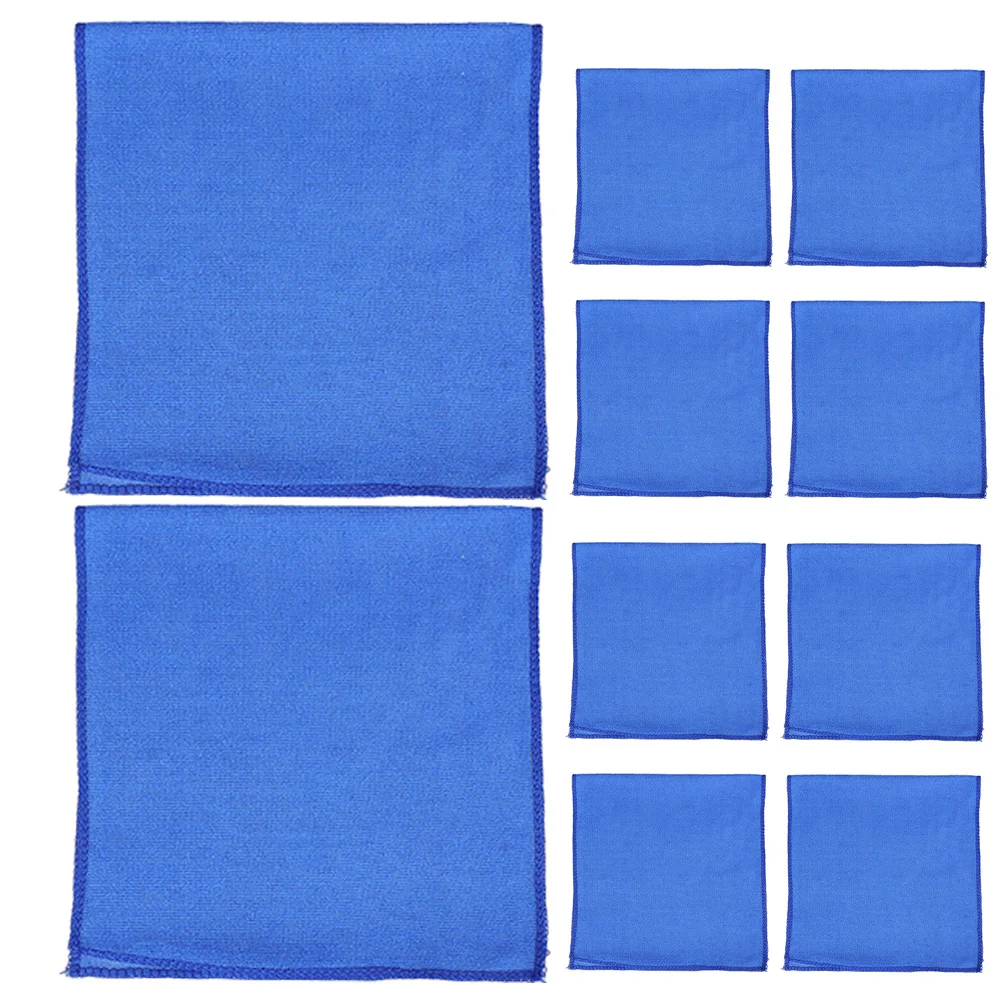 

10Pcs Car Drying Towel Absorbent Microfiber Polyester Cotton Cleaning Cloth Stylish Color Auto Wash Accessory Cleaning Cloth