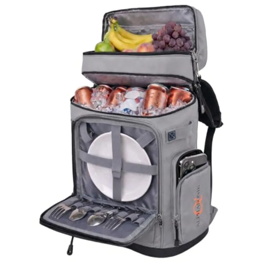 

Cooler Backpack 40 Cans Insulated Backpack Cooler for Men and Women 2 Leak Proof Compartments Coolers Bag for Beach Travel Picn