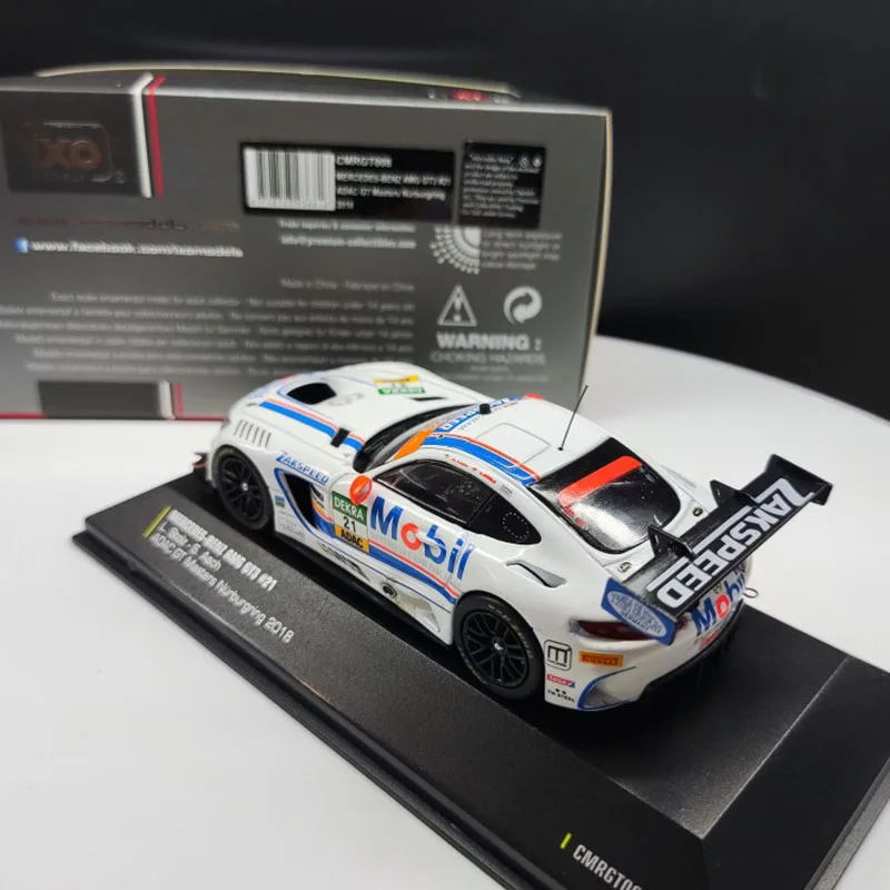 Diecast 1/43 สเกล Ixo Benz AMG GT3 21 # 2018 Racing รถสะสมของเล่นของขวัญของที่ระลึกจอแสดงผลเครื่องประดับ