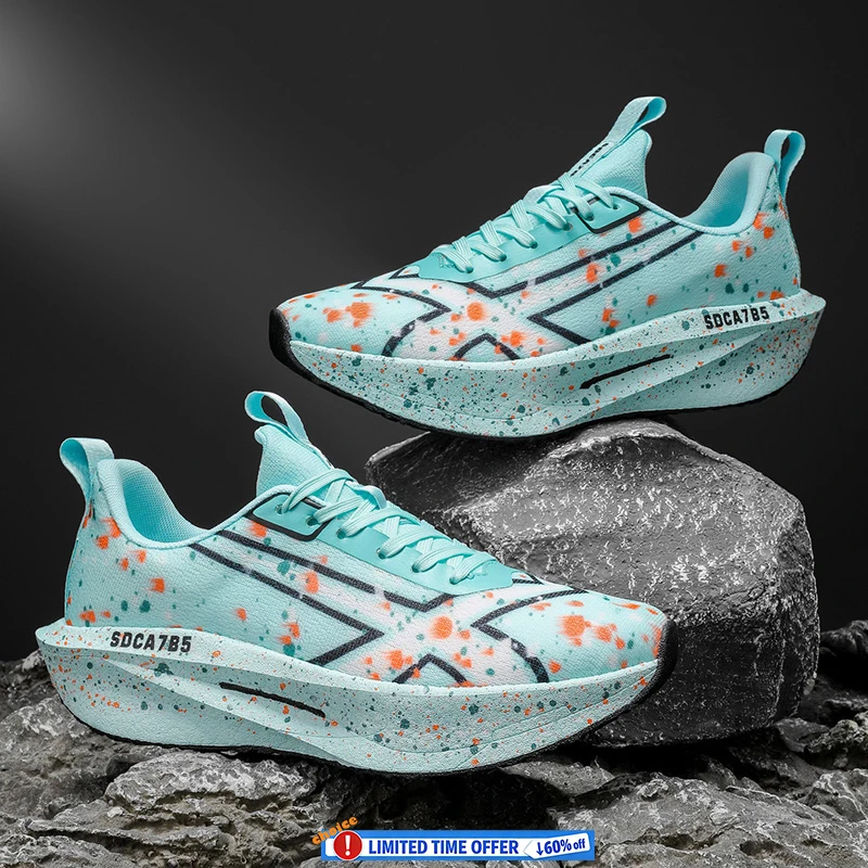 

Men's Sports Shoes Carbon Plate Running Shoes Male Marathon Sneakers Racing Shock-absorbing Athletics Training Shoes for Women