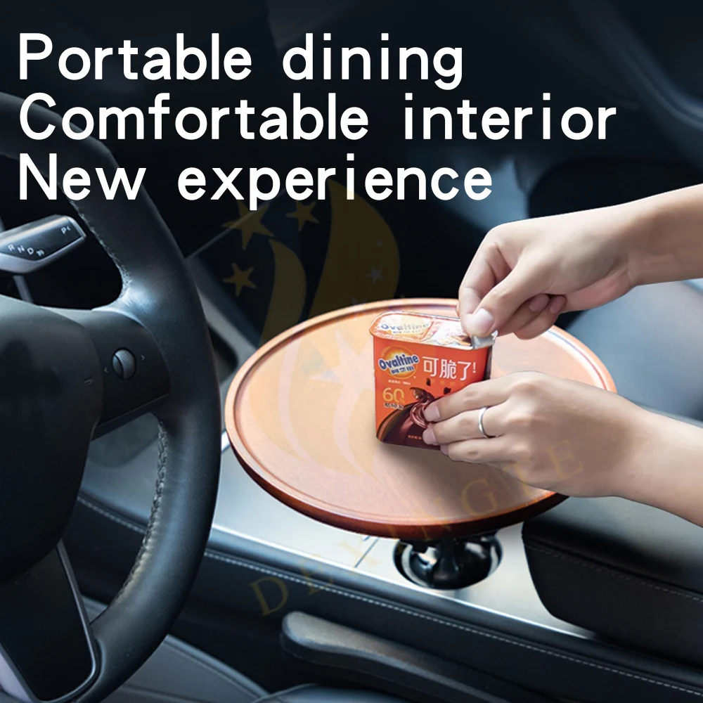 water cup slot tray front row car storage meal tray breakfast car tea table For new energy car central control car small table