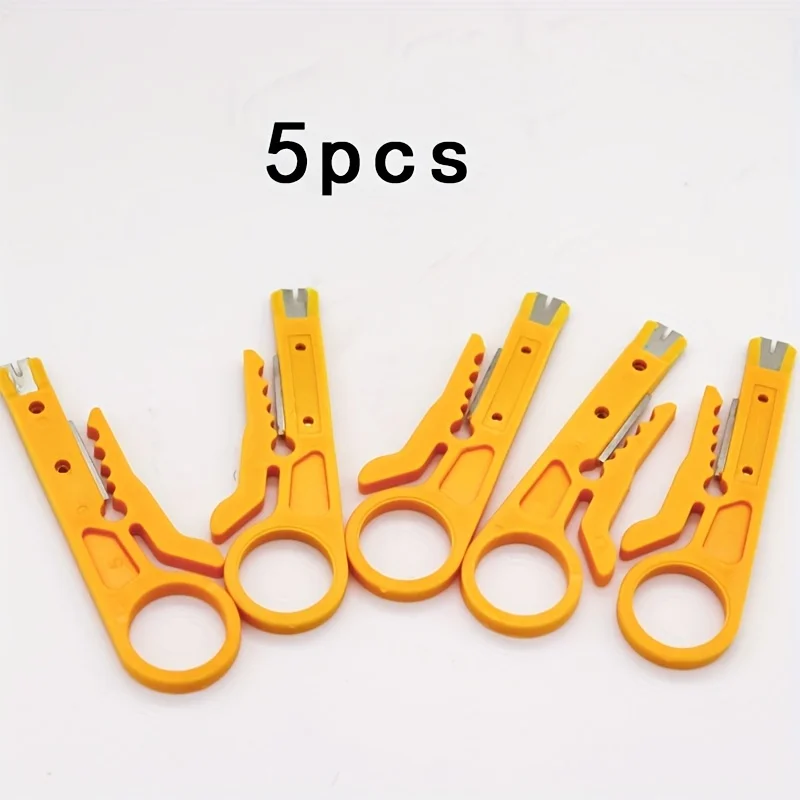 5pcs Mini Wire Stripper Crimping Cable Punch Stripping Tool Is Suitable For Network Cable Telephone Line Computer UTP Crimper