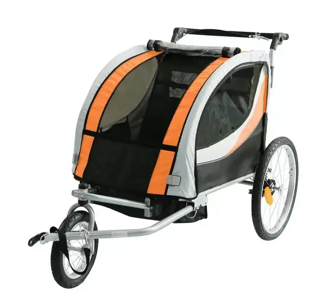 Ajustável Viagem Baby Bike Trailer, Carrinho para Gêmeos Baby Pram, Camping Camper Trailer