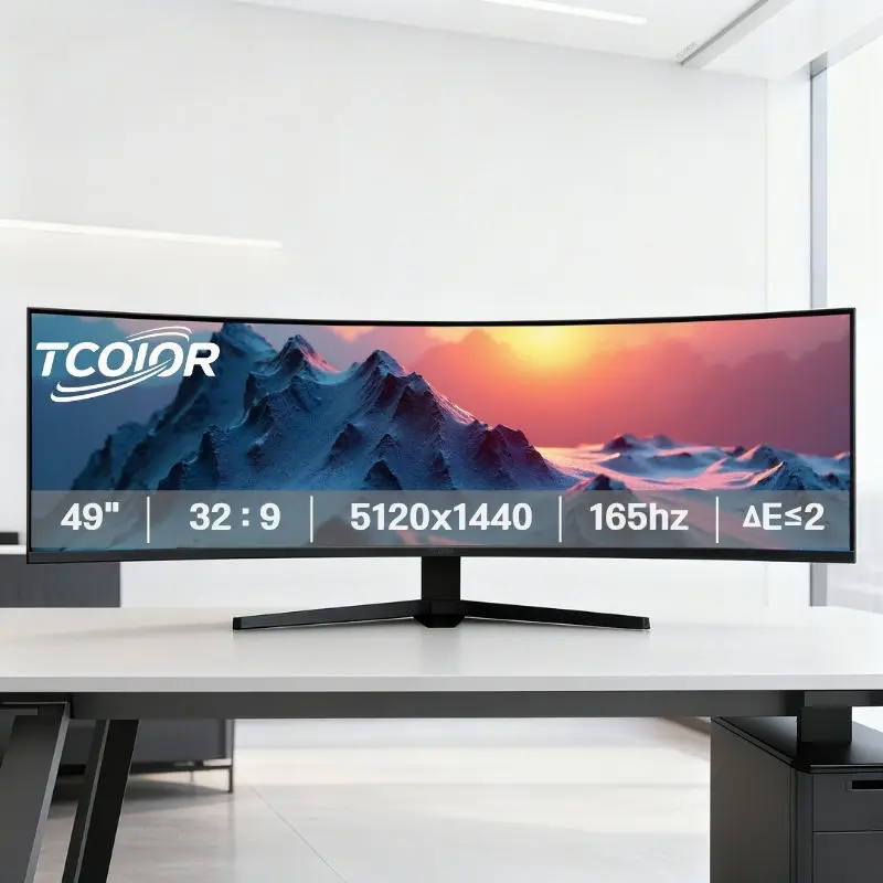 

49 Inch Curved Gaming Monitor 165Hz Refresh Rate 5120x1440 Resolution HDR USB C Power Delivery Ergonomic Stand Ultra Wide Screen