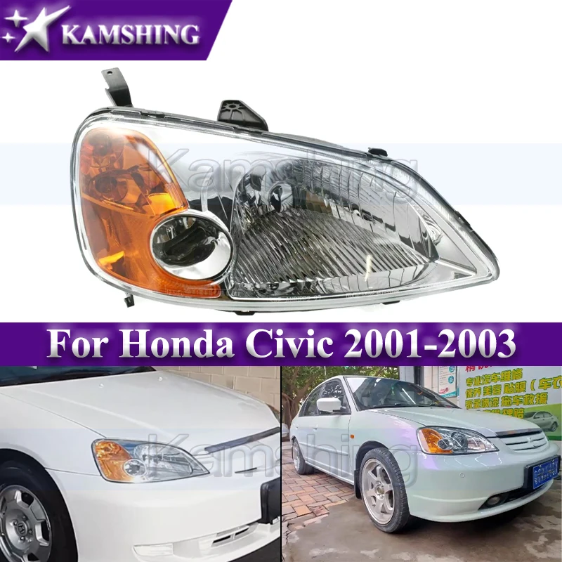 

Фара переднего бампера Kamshing для Honda Civic ES6ES8 ES5ES7 2001-2003, передняя фара, головной свет