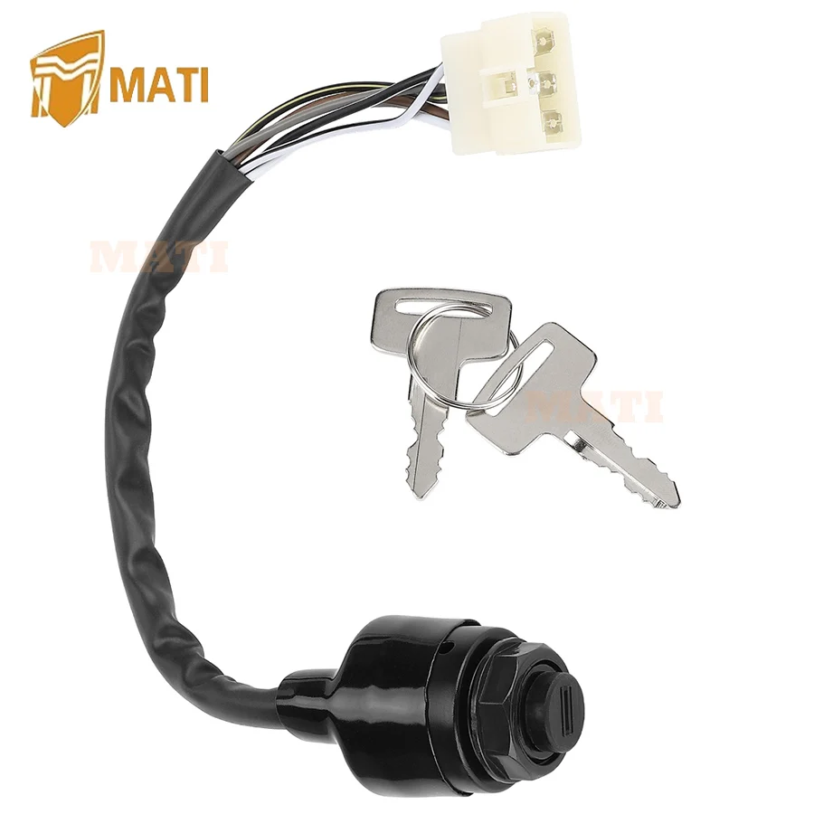 Pengapian kunci saklar 6 kabel untuk Kawasaki Mule 2010 2020 2030 2500 2510 2520 500 520 550 1990-2004 Mule SX 2017-2023 Mule 4000