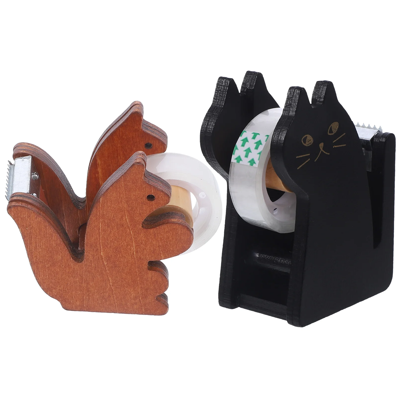 Soporte de cinta de animales Vintage, dispensador práctico de aleación de aluminio de ratán magnético para oficina, 2 uds.