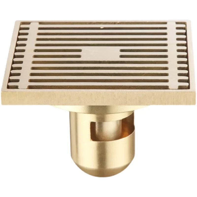 

All-copper floor drain super deodorant thickened bathroom washing machine balcony shower room large displacement