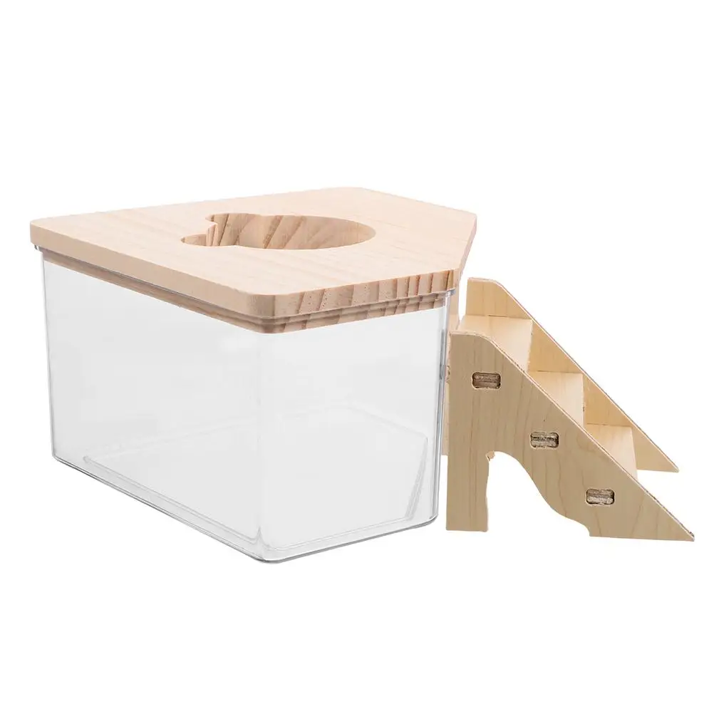 

2PCS Large Transparent Hamster Bathroom Sand Basin for Golden Hamsters Gerbil Tub Dust Container Sandbath Bathtub Pet Supplies