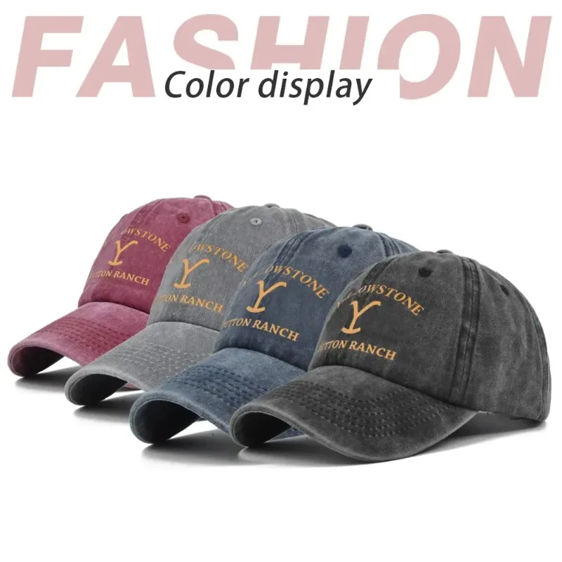 YELLOWSTONE Print Baseball Caps Snapback Hat Sun Hat Spring Autumn Baseball Cap Sport Cap Hip Hop Fitted Cap Hats for Men Women