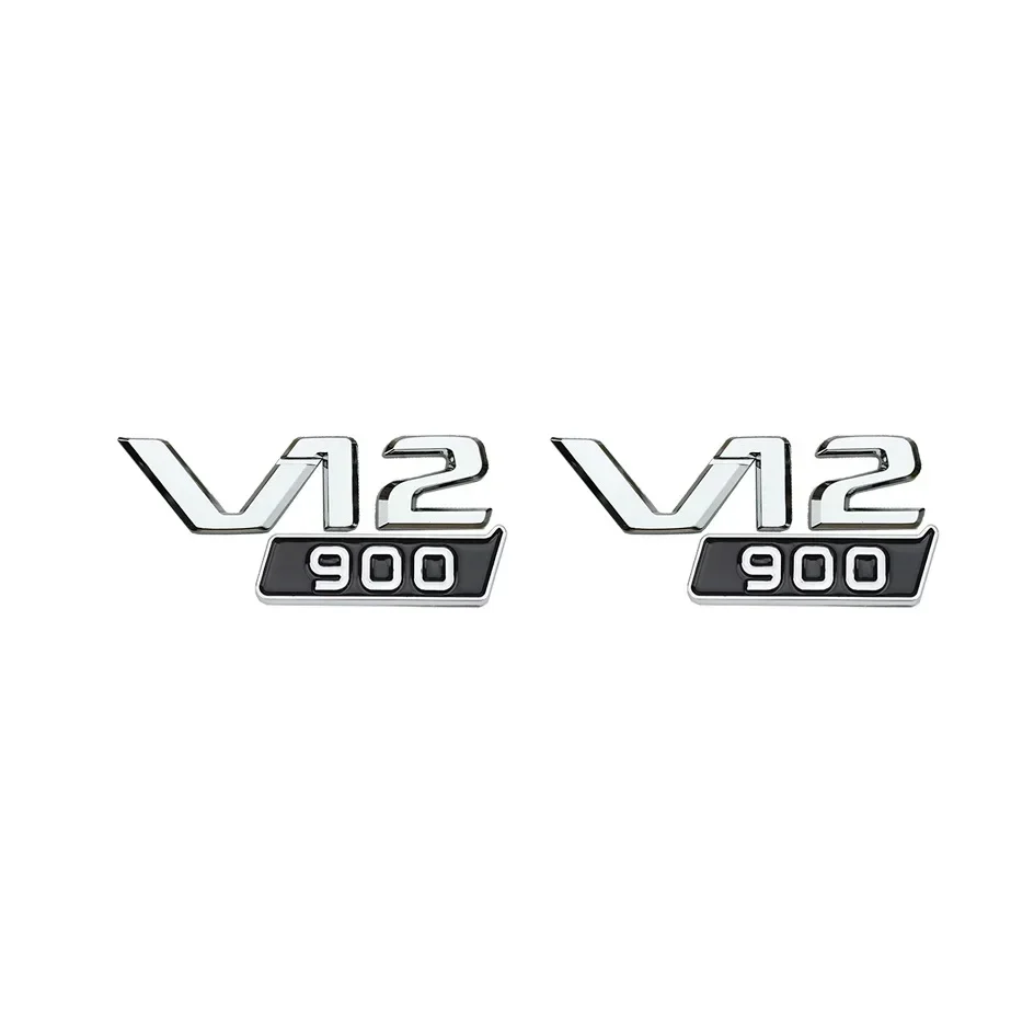 3D ABS Letters V12 700 800 900 Car Trunk Fender Logo Badge Emblem Decals Sticker For Benz Brabus G Class G63 G700 G800 G900 G500