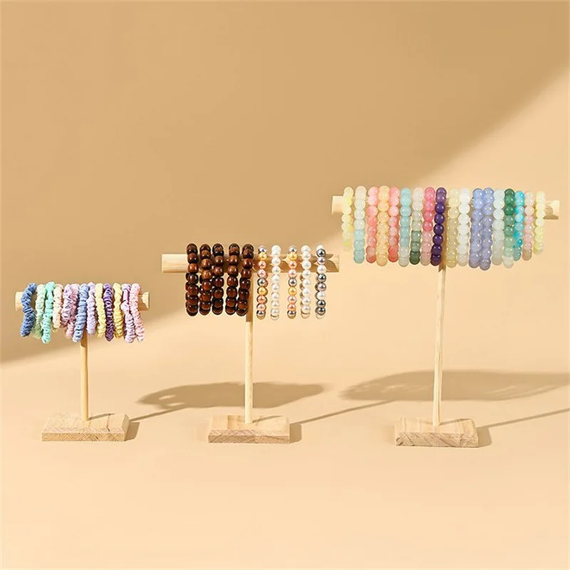 Présentoir d'accessoires de bijoux en bois massif, présentoir de stockage de bijoux, bracelet, collier, pendentif, bandeau de cheveux