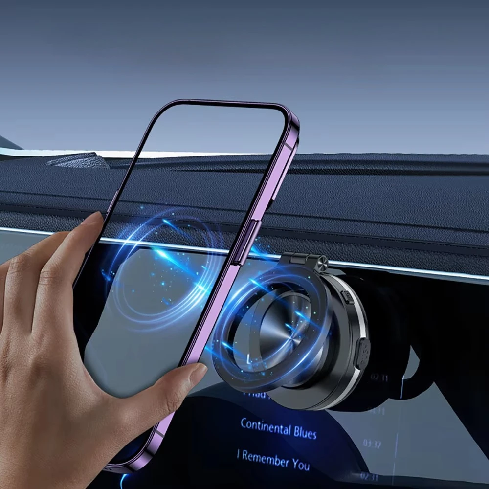 360° Rotatable Foldable Car Magnetic Holder Intelligent Vacuum Adsorption Phone Stand Car Mount Windshield Magnetic Car Bracket