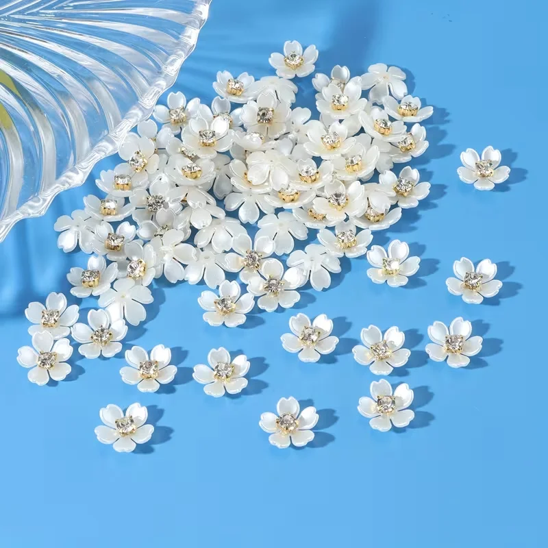 Jewelry Making For Adults - 50 elegant white and golden plastic
