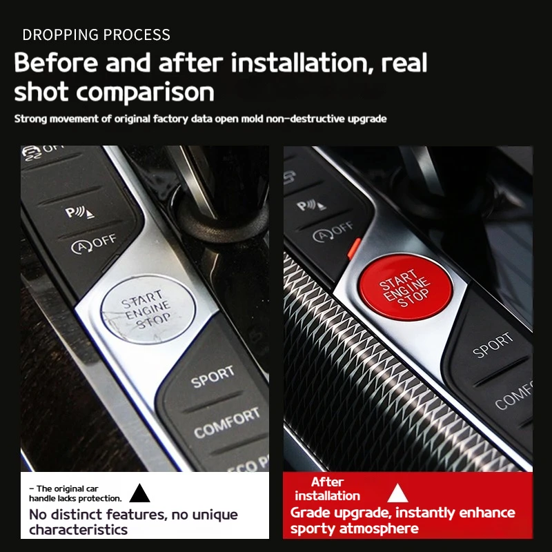 For BMW 3 Series X5 X6 G20 G05  G06 G07  G14 G29  F40 F44 start-stop button replacement ignition switchcar interior accessories