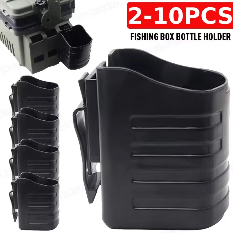 10PCS Plastic Fishing Barrel Accessory For Meiho Box Vertical Inserted Cup Holder Bottle Raft Beverage Cans Container Side Mount